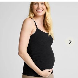 Spacedye Keep Your Cool Maternity Slim Racerback Tank - Darkest Night / M